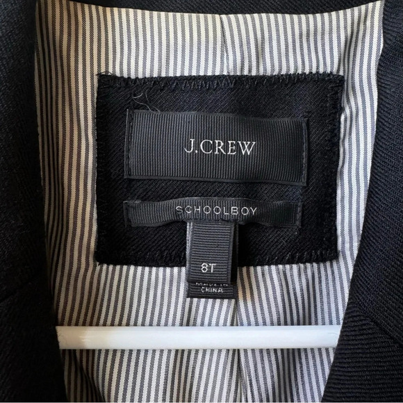 J. Crew Women’s Schoolboy Wool Coat Blazer Two Front Button Black size 8T Flawed - Picture 4 of 13